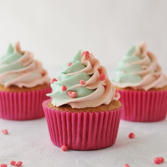 Cotton Candy Nerds Cupcakes