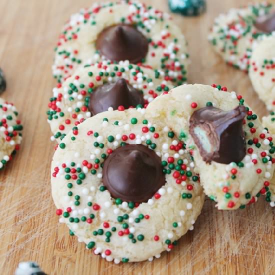 Mint Holiday Kiss Cookies