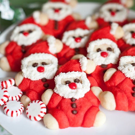 Roly Poly Santa Cookies