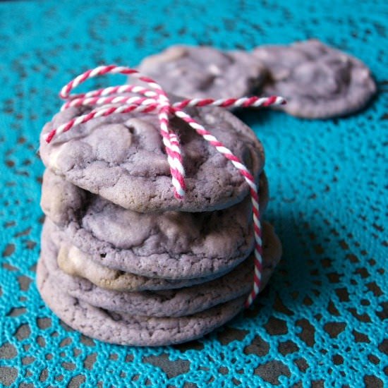 Taro White Chocolate Chip Cookies