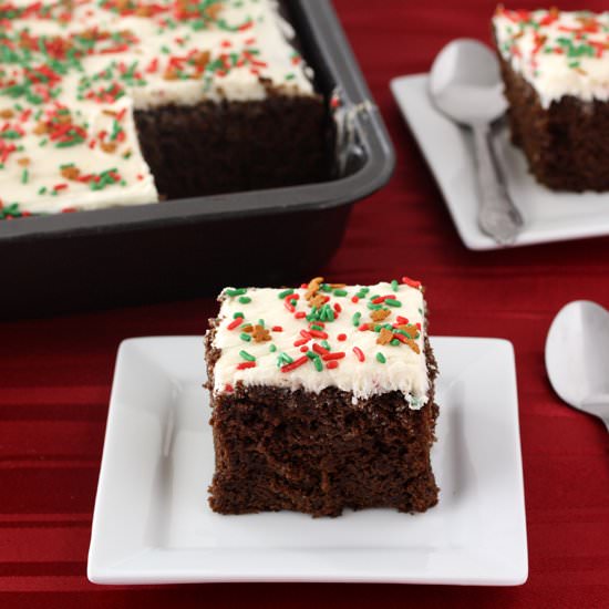 Gingerbread Texas Sheet Cake