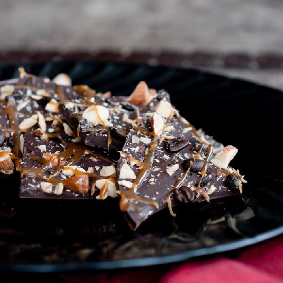 Salted Caramel Espresso Bean Bark