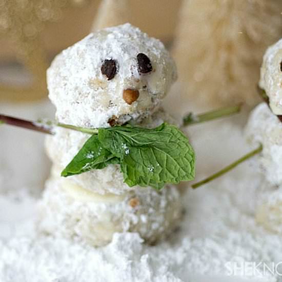 Snowman Tea Cake Cookies