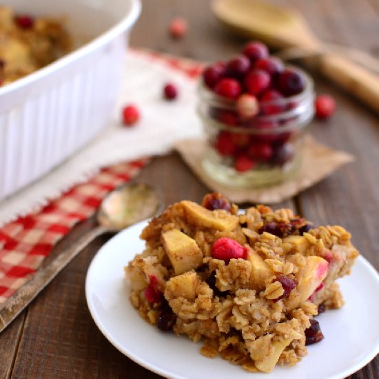 Cranberry Apple Baked Oatmeal