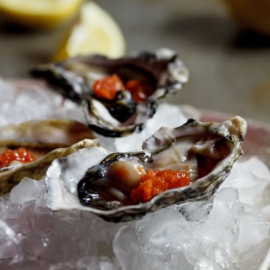 Oysters with Tabasco Granita