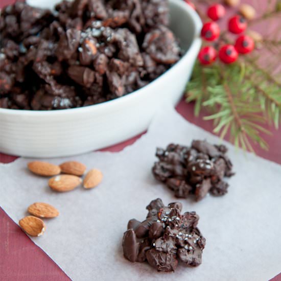 Chocolate Almond Blueberry Clusters