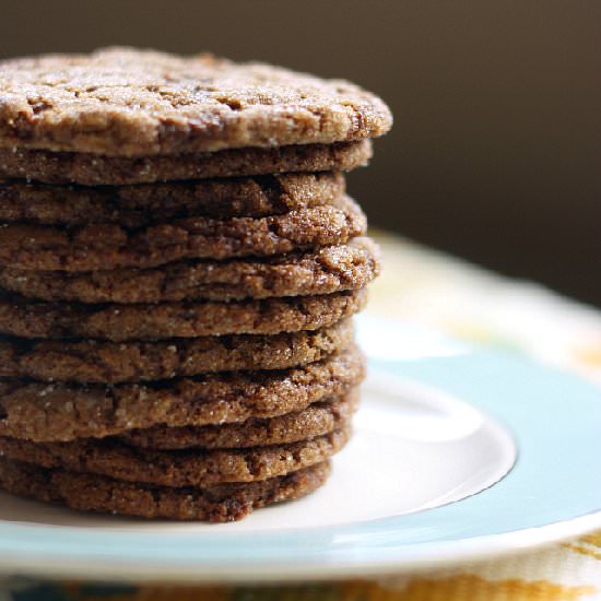 GF and Vegan Molasses Cookies