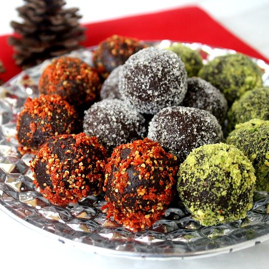 Cacao and Walnut Holiday Truffles