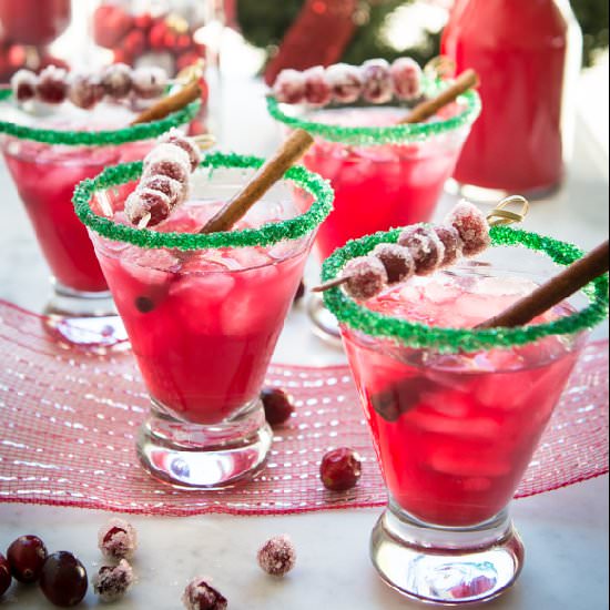 Holiday Spiced Cranberry Margaritas