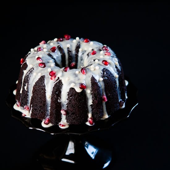 Pomegranate Chocolate Bundt Cake