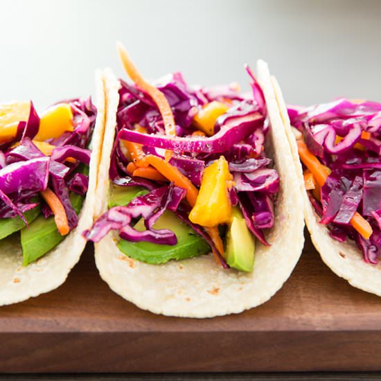 Mango Purple Cabbage Tacos