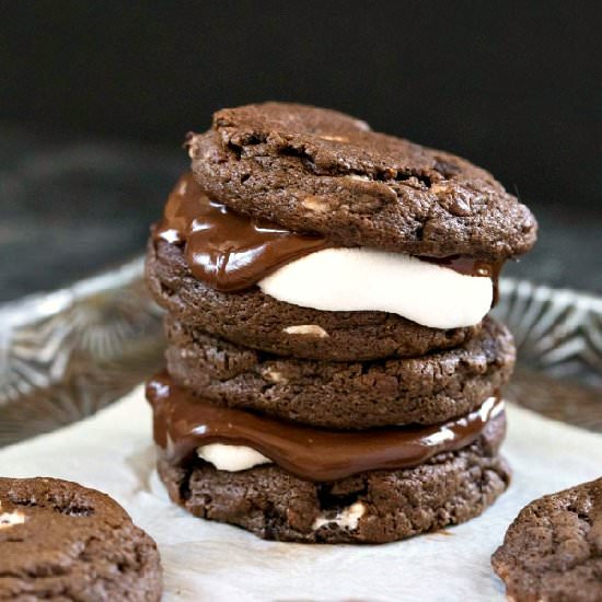 Hot Chocolate Sandwich Cookies