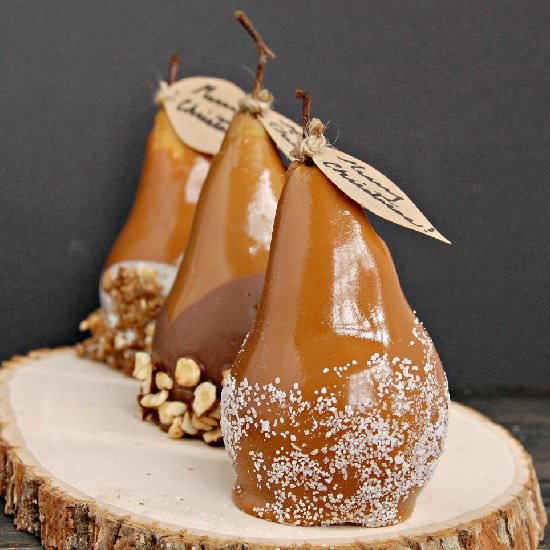 Caramel Dipped Pears