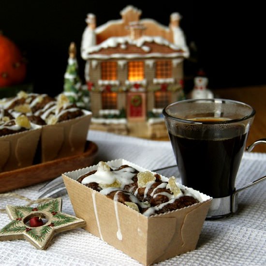 Gingerbread and Banana Muffins