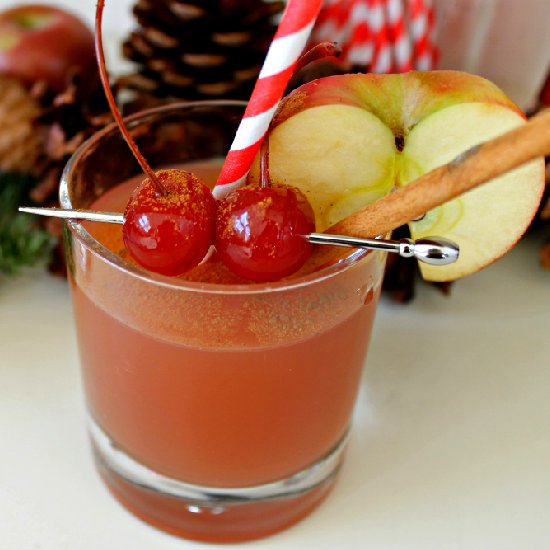 Cherry Apple Cider with Bourbon