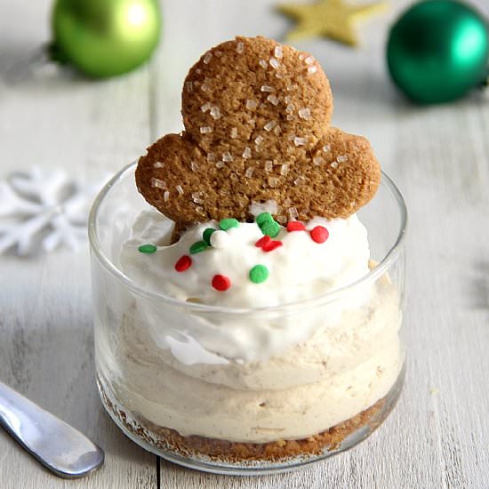 No-Bake Gingerbread Cheesecakes