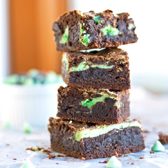 Mint Chocolate Cheesecake Brownies