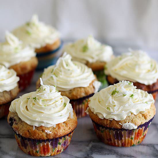 Berry, Coconut & White Choc Muffins