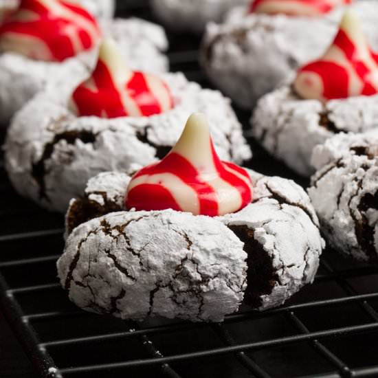 Peppermint Blossom Crinkle Cookies