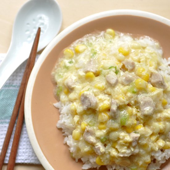 Fresh Sweet Corn Kernels with Pork