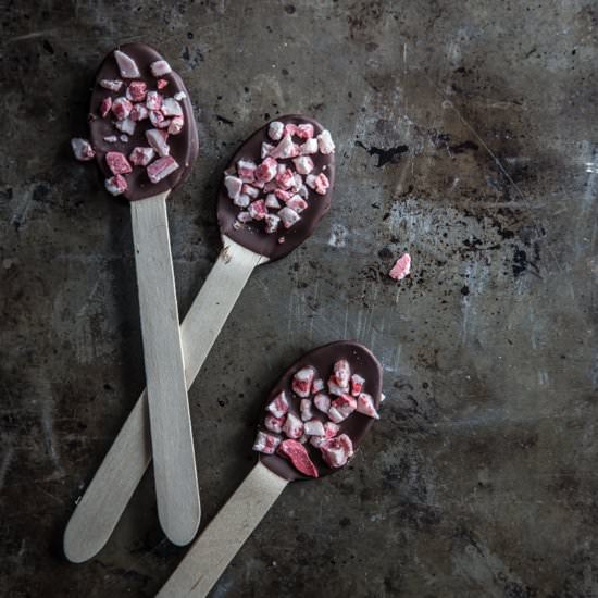 Chocolate Dipped Spoons