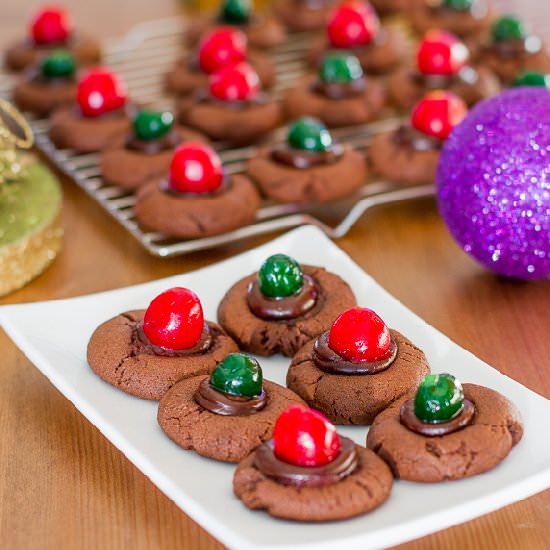 Chocolate Fudge Cherry Cookies