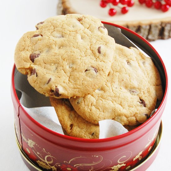 Eggless chocolate chip cookies