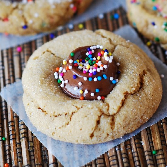 Peanut butter cookies with Rolos