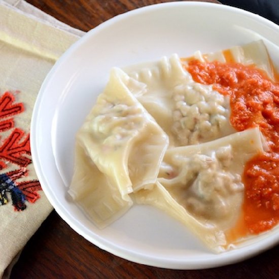 Ravioli with Savory Pork Filling