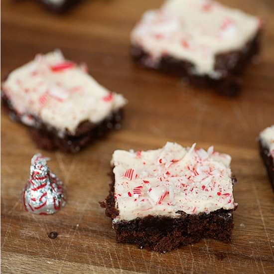 White Chocolate Peppermint Brownies