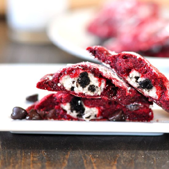 Stuffed Red Velvet and Cream Cheese