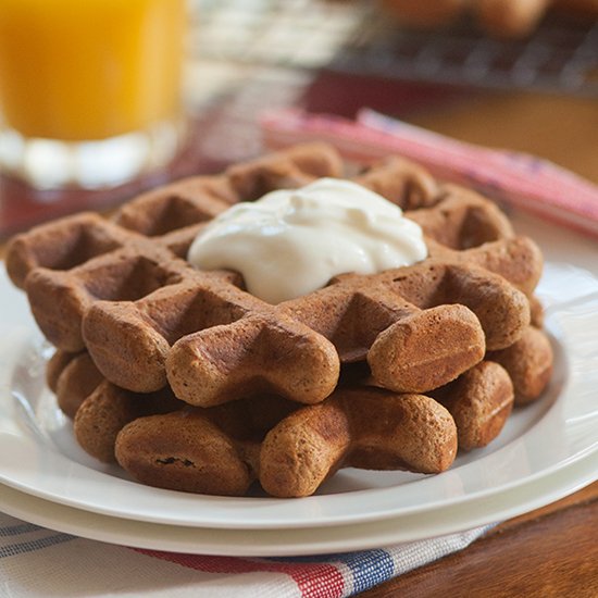 Whole Wheat Gingerbread Waffles