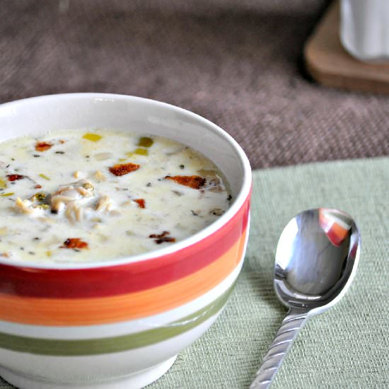 Crock Pot Clam Chowder with Bacon