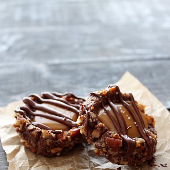 Turtle Thumbprint Cookies