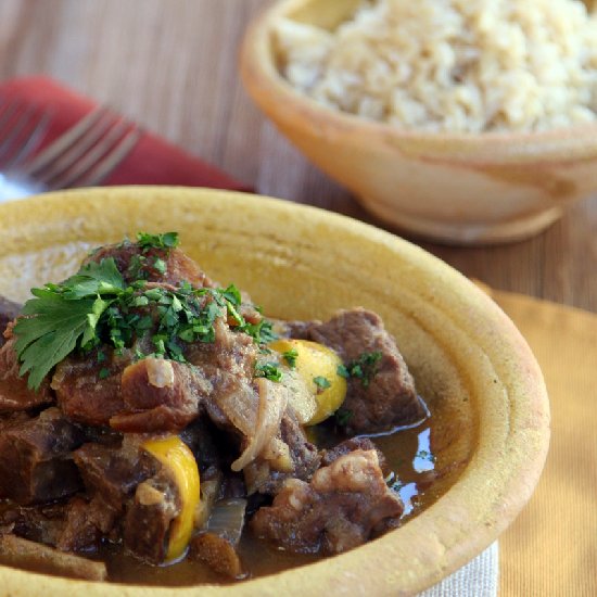 Moroccan Heart And Apricot Stew