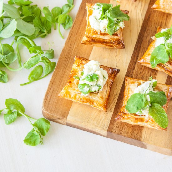 Broad bean tarts