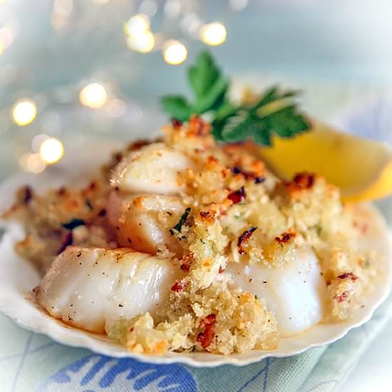 Scallops Gratin