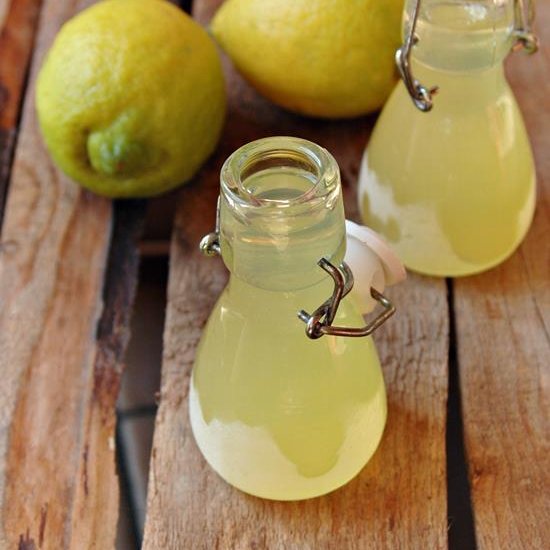 Homemade limoncello