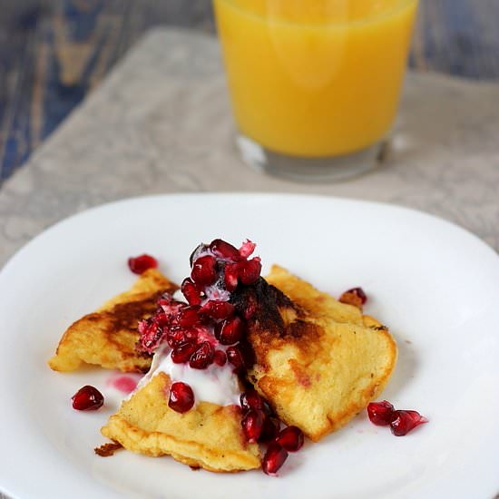 Orange and Pomegranate Omelette