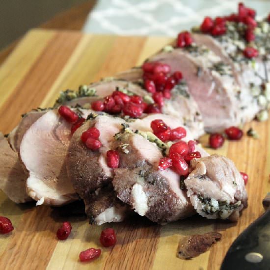 Rosemary Crusted Pork w Pomegranate