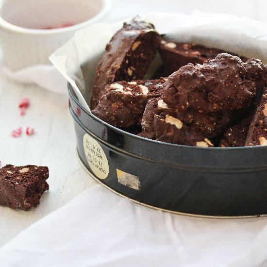 Double Chocolate Hazelnut Biscotti