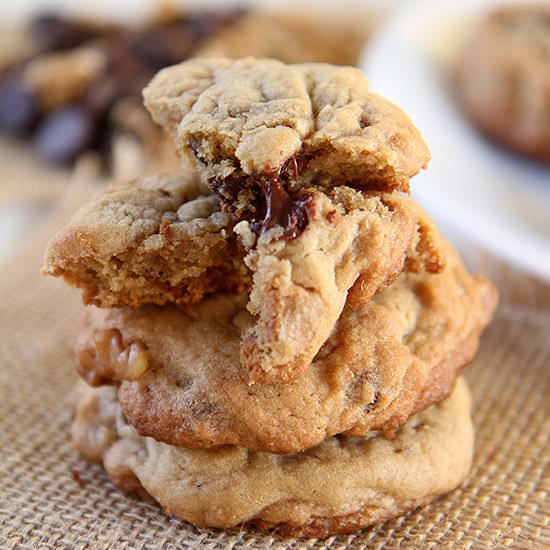 Chocolate & PB Chip Walnut Cookies