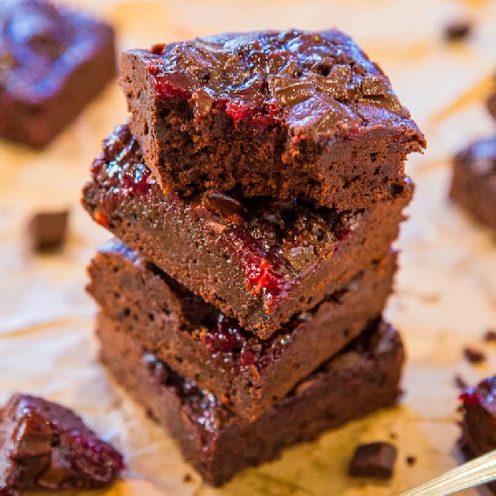 Choc Cherry Choc Chunk Brownies