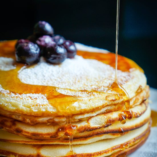 Homemade Blueberry Maple Pancake