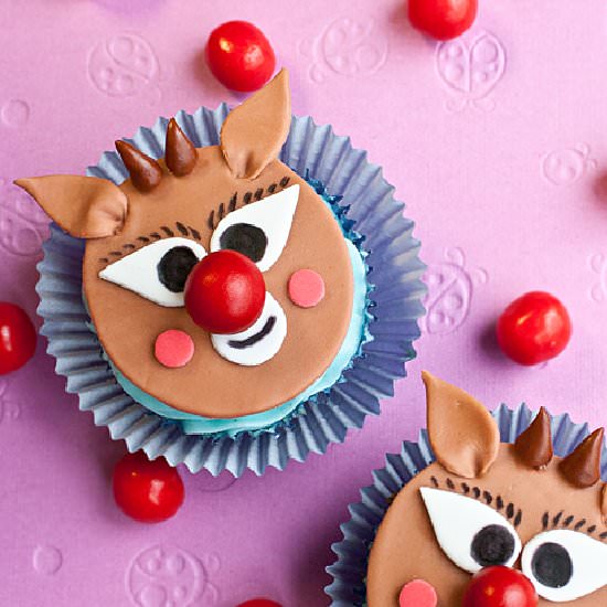 Rudolph cupcakes