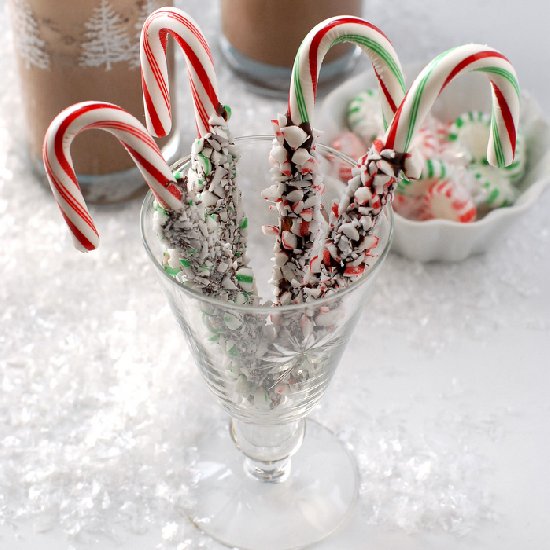 Double Mint Chocolate Candy Canes