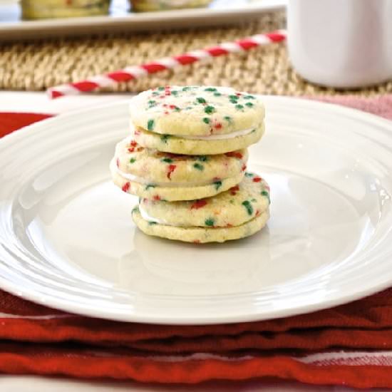 Funfetti Sugar Sandwich Cookies