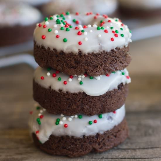 Iced Chocolate Donut Cookies