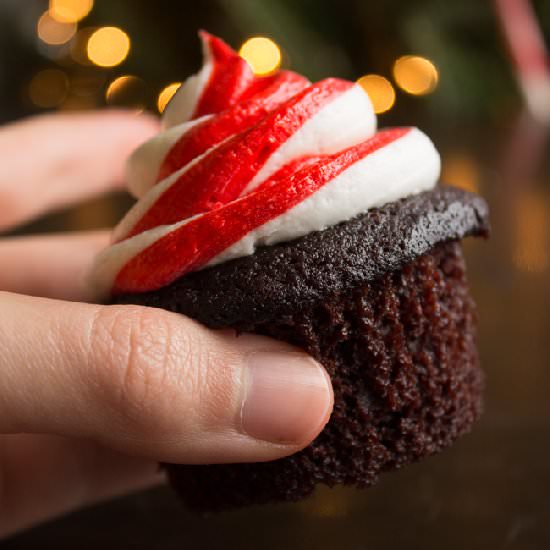 Chocolate Cupcakes with Peppermint