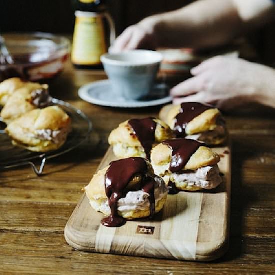 Chocolate Hazelnut Cream Puffs